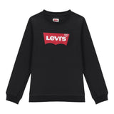 Levi'S Felpa Chiusa Girocollo tinta unita con Logo Nero per Bambino 9E9079 NERO LEVI'S 