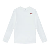 Levi'S Shirt Girocollo tinta unita con Logo Bianco per Bambino 9EC706 BIANCO LEVI'S 
