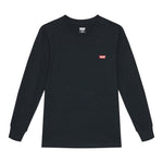 Levi'S Shirt Girocollo tinta unita con Logo Nero per Bambino 9EC706 NERO LEVI'S 