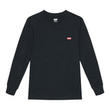 Levi'S Shirt Girocollo tinta unita con Logo Nero per Bambino 9EC706 NERO LEVI'S 