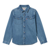 Levi'S Camicia Manica Lunga In Denim tinta unita Azzurro per Bambino 9EL534 AZZURRO LEVI'S 