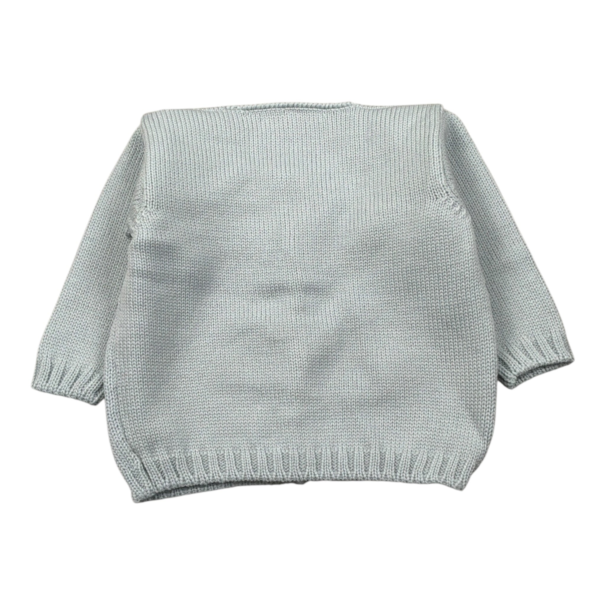 Little Bear Cardigan tinta unita Azzurro per Neonato 1020C AZZURRO LITTLE BEAR 