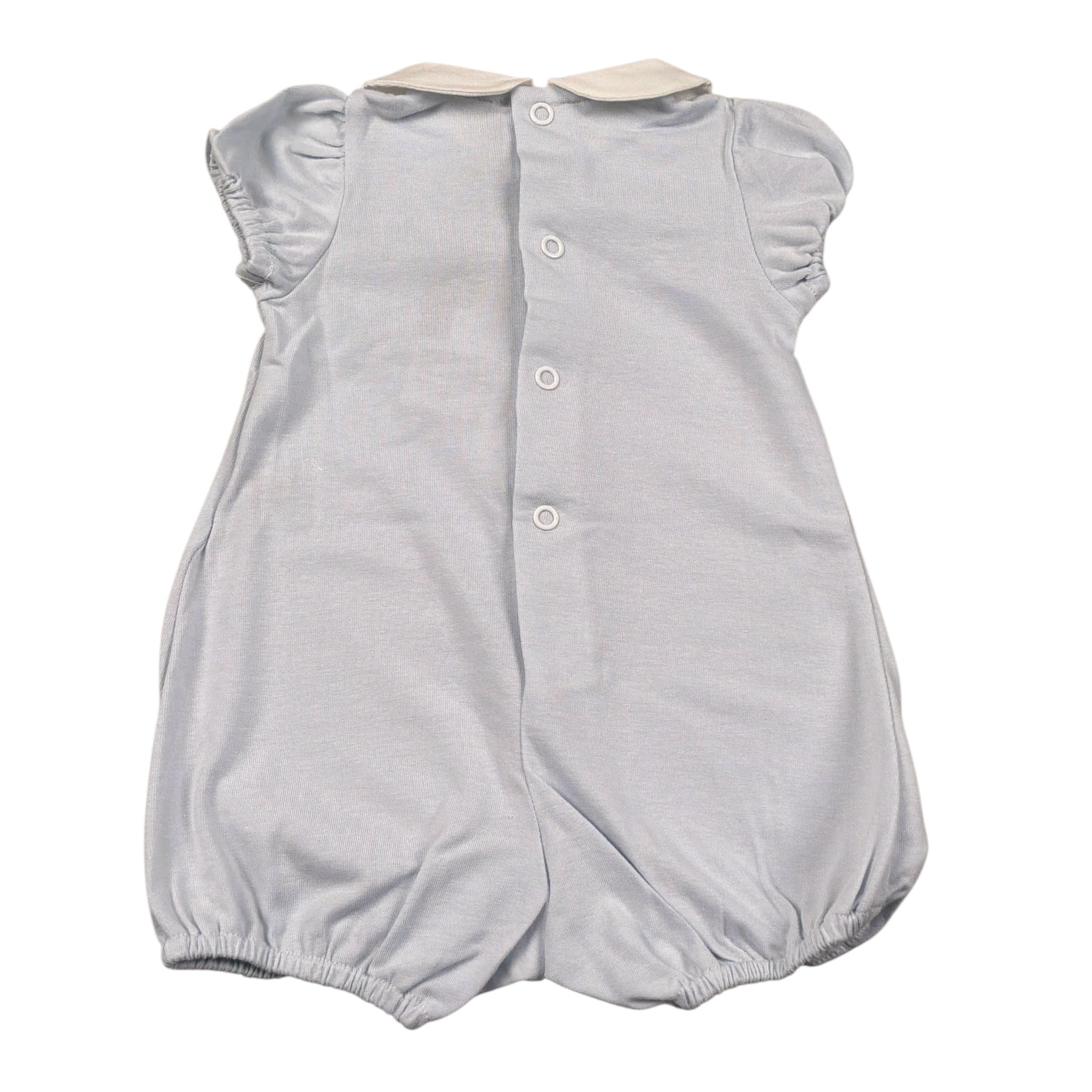 Little Bear Pagliaccetto Mezza Manica tinta unita Azzurro per Neonato 2063 AZZURRO LITTLE BEAR 