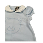 Little Bear Pagliaccetto Mezza Manica tinta unita Azzurro per Neonato 4032 AZZURRO LITTLE BEAR 