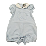 Little Bear Pagliaccetto Mezza Manica tinta unita Azzurro per Neonato 4032 AZZURRO LITTLE BEAR 