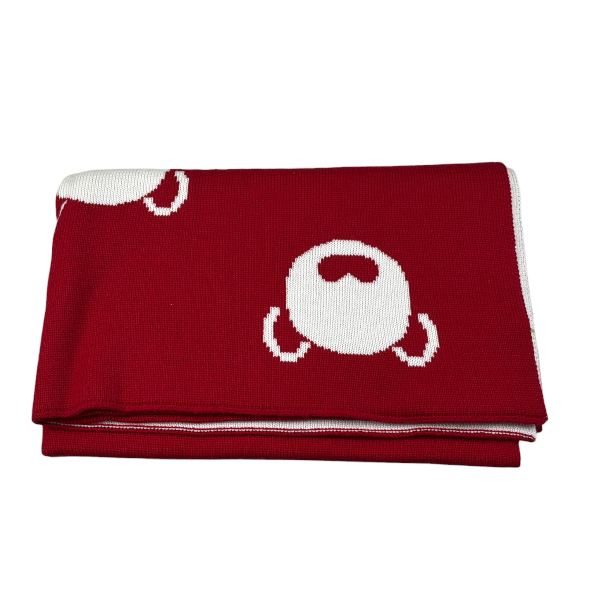 Little Bear Coperta Tint Unita con Ricami Rosso per Neonato 5100 ROSSO LITTLE BEAR 