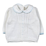 Little Bear Maglia tinta unita con Colletto E Ricami Bianco per Neonato 7012 BIANCO LITTLE BEAR 