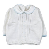 Little Bear Maglia tinta unita con Colletto E Ricami Bianco per Neonato 7012 BIANCO LITTLE BEAR 