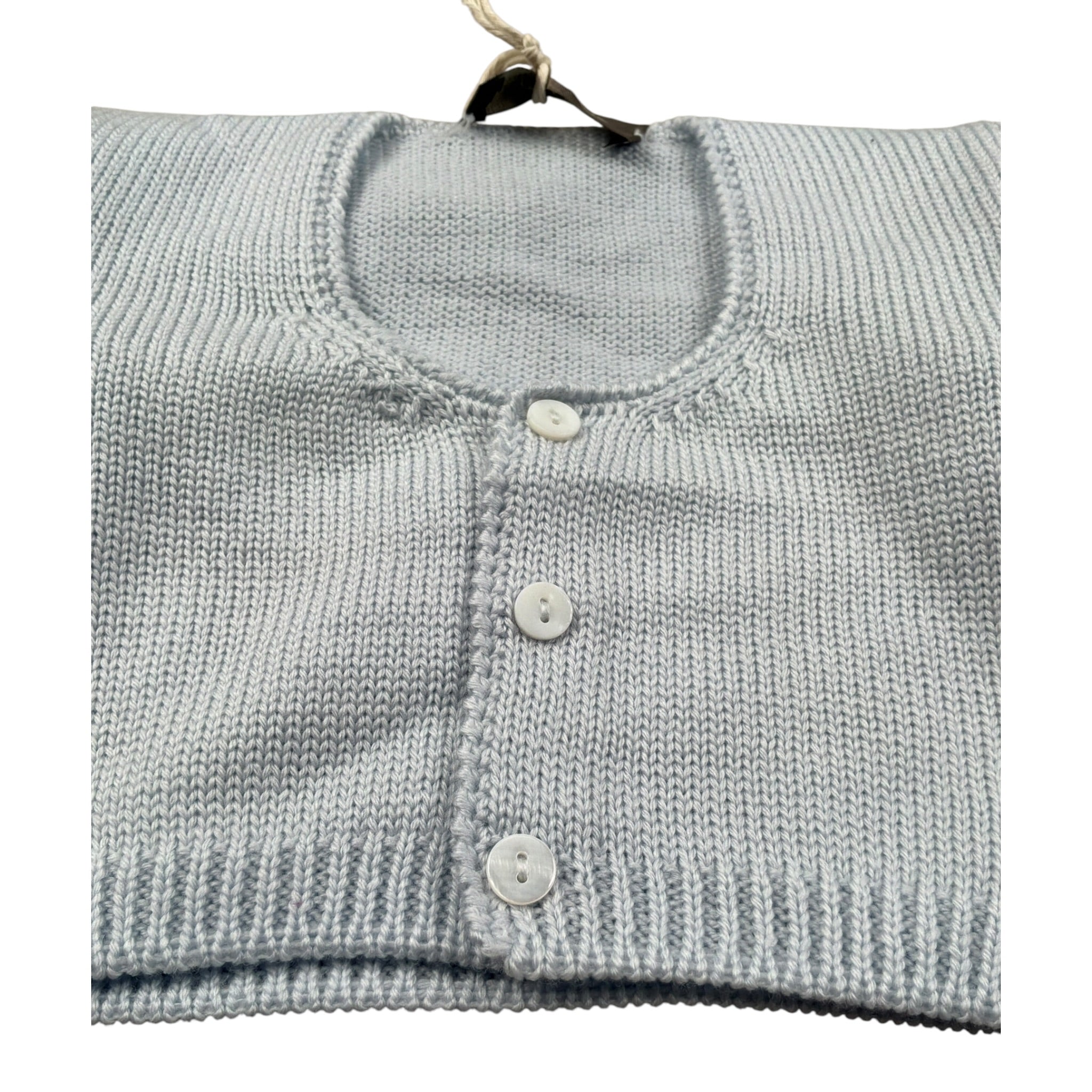 Little Bear Cardigan tinta unita Azzurro per Neonato 7015 AZZURRO LITTLE BEAR 