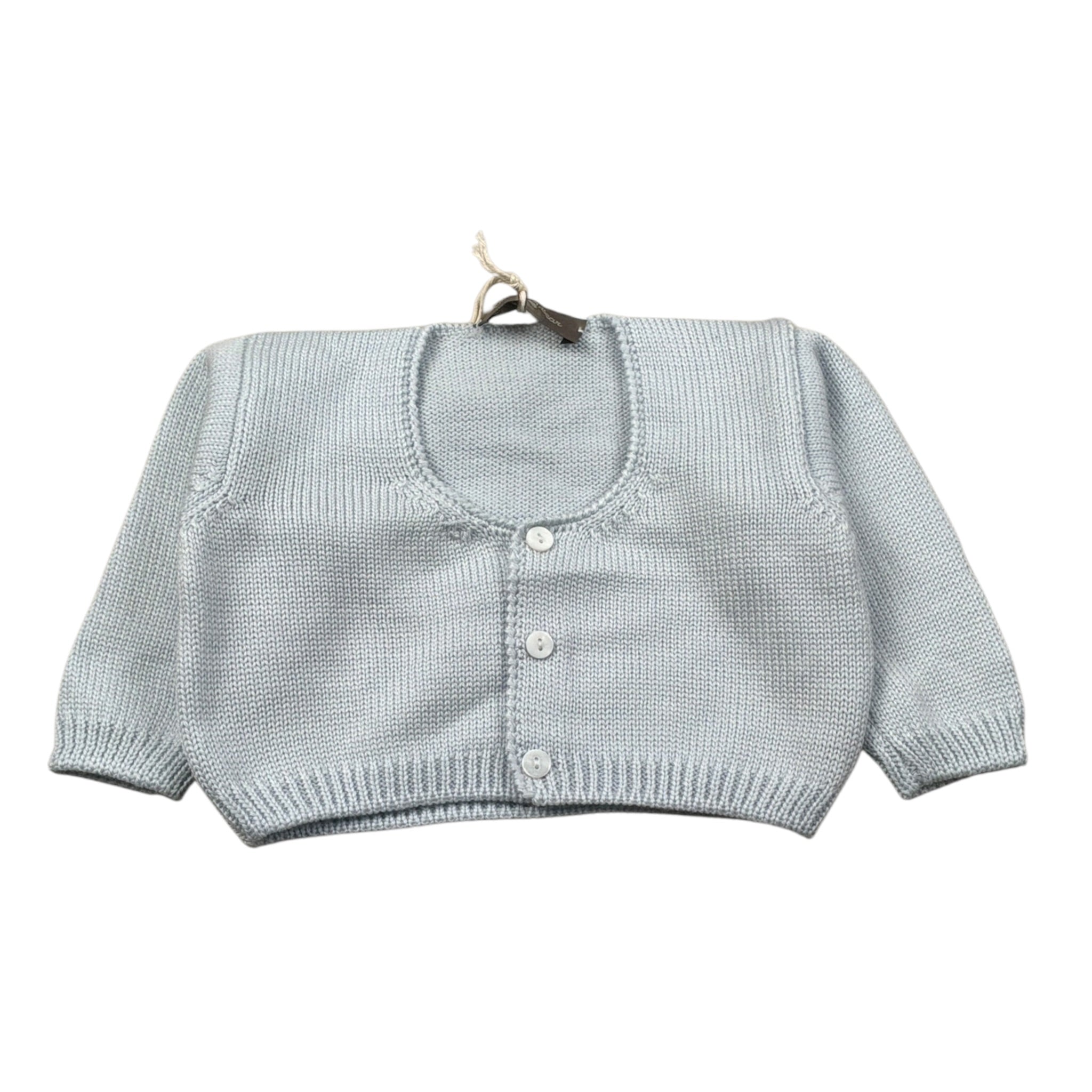 Little Bear Cardigan tinta unita Azzurro per Neonato 7015 AZZURRO LITTLE BEAR 