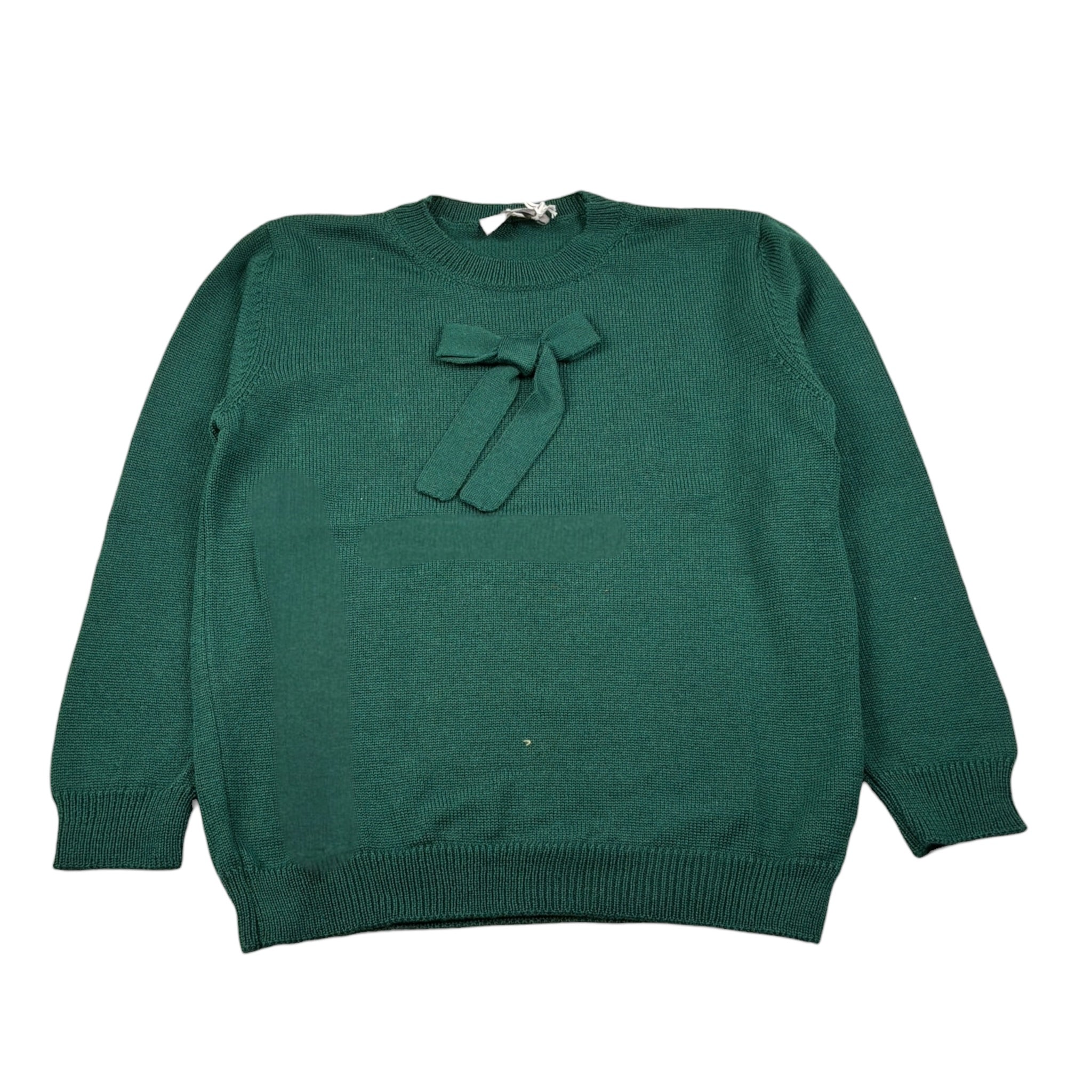 Little Bear Maglia Girocollo tinta unita Verde per Bambina 7163 VERDE LITTLE BEAR 