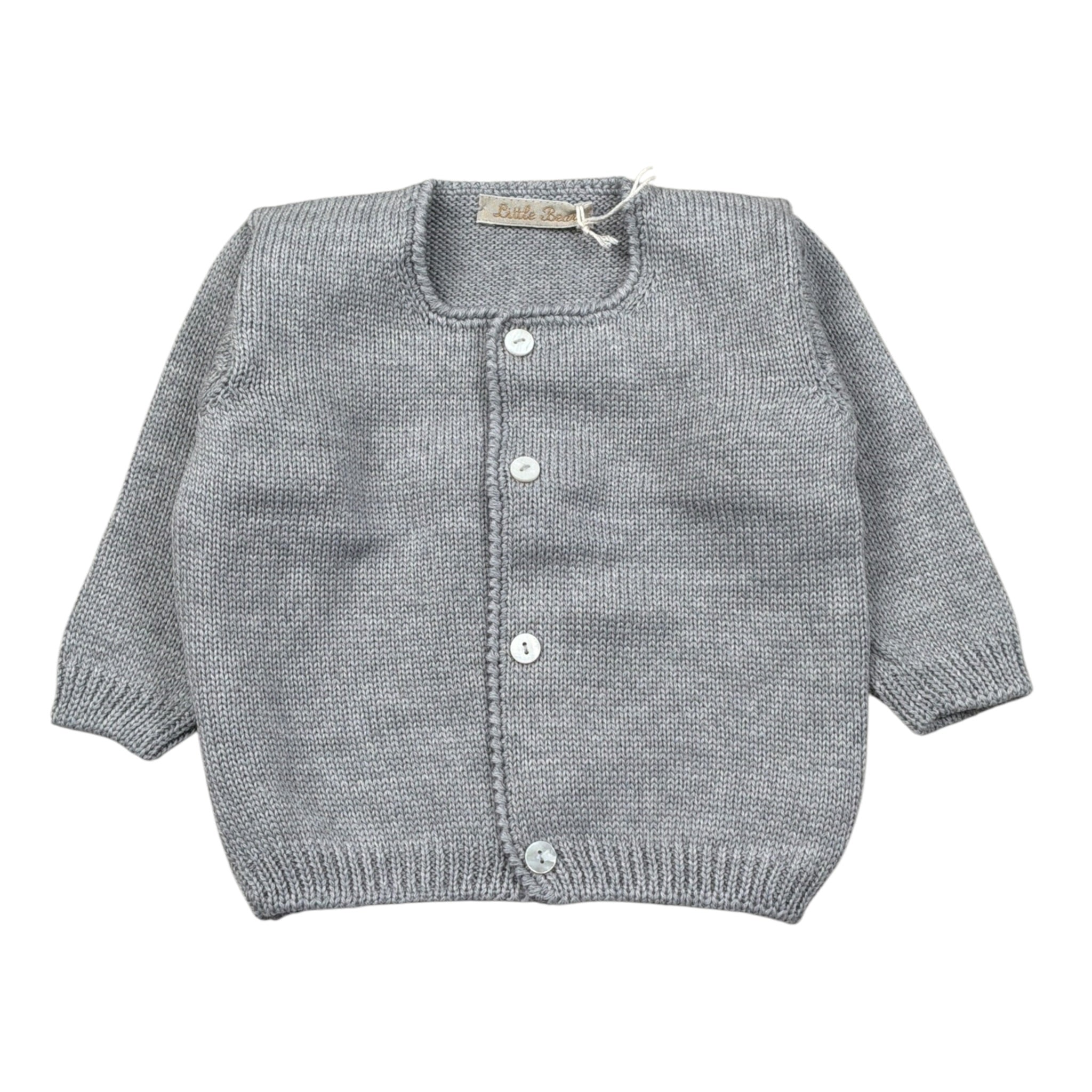 Little Bear Cardigan Tint Unita Grigio per Neonato 8024 GRIGIO LITTLE BEAR 