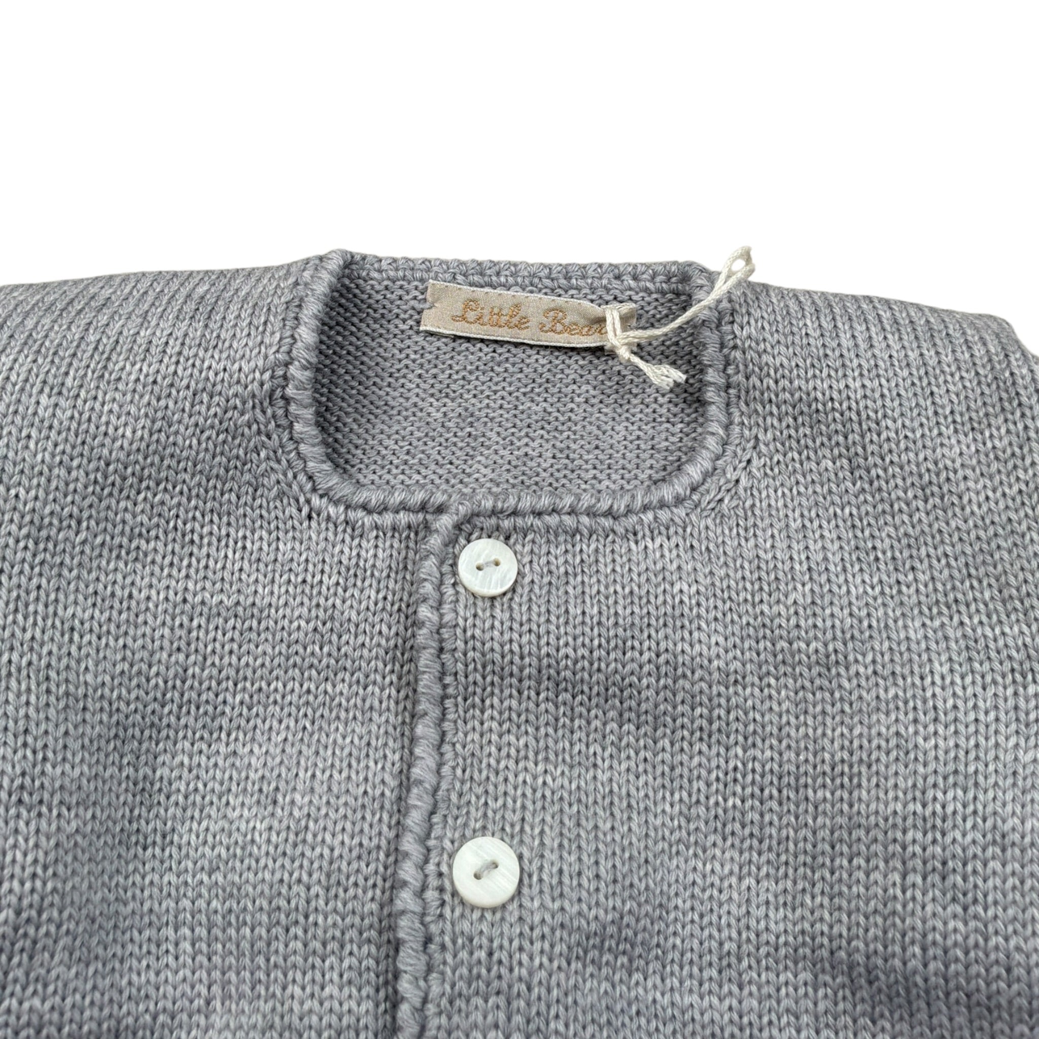 Little Bear Cardigan Tint Unita Grigio per Neonato 8024 GRIGIO LITTLE BEAR 