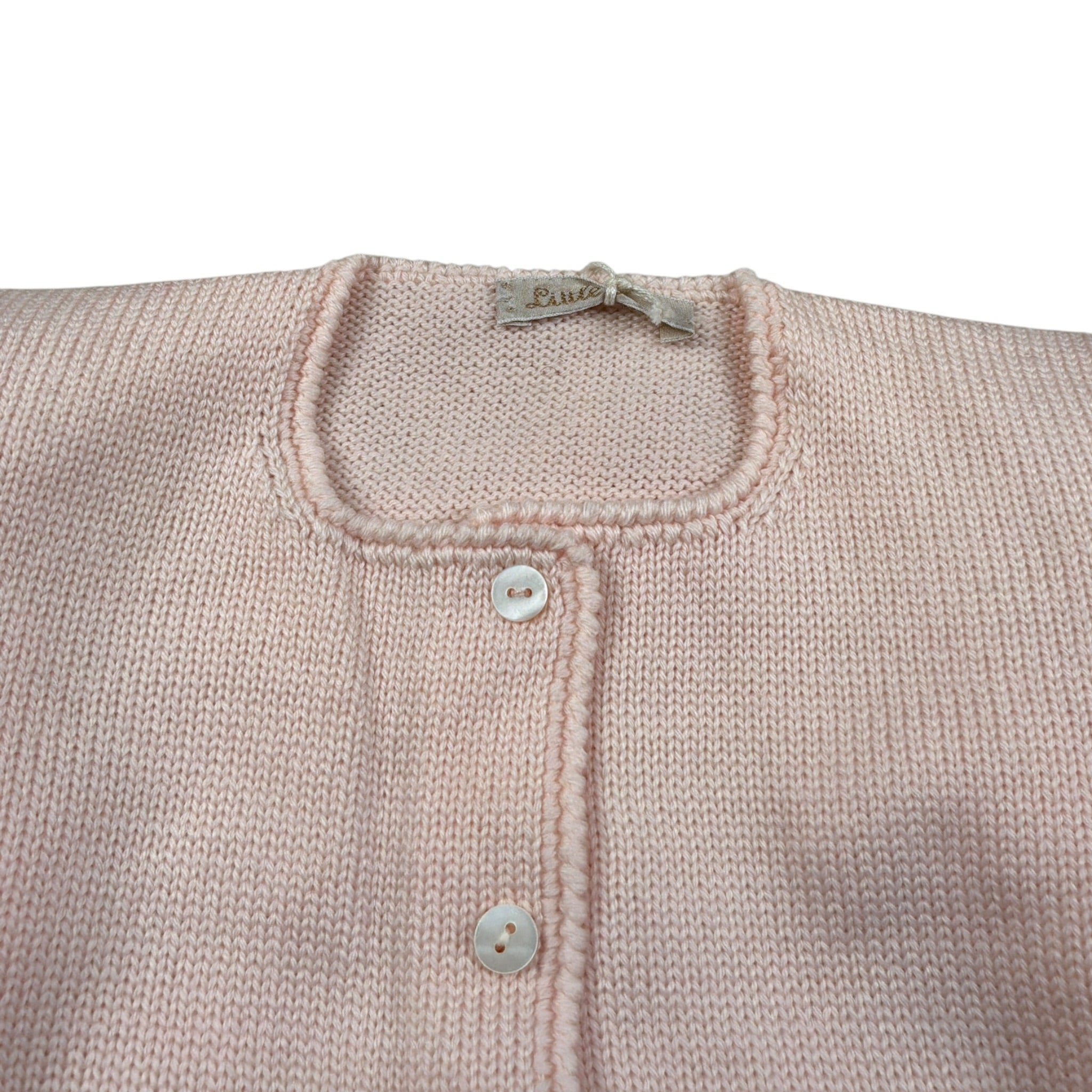 Little Bear Cardigan Tint Unita Rosa per Neonata 8024X ROSA LITTLE BEAR 