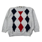 Little Bear Maglia Girocolo tinta unita con Rombi Grigio per Bambino 9305J GRIGIO LITTLE BEAR 
