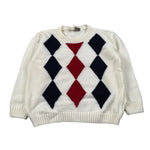 Little Bear Maglia Girocolo tinta unita con Rombi Panna per Bambino 9305J PANNA LITTLE BEAR 