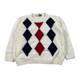 Little Bear Maglia Girocolo tinta unita con Rombi Panna per Bambino 9305J PANNA LITTLE BEAR 