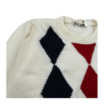 Little Bear Maglia Girocolo tinta unita con Rombi Panna per Bambino 9305J PANNA LITTLE BEAR 