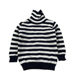 Little Bear Maglia Fantasia A Righe Collo Alto Bianco/Blu per Neonato 9313 BIANCO/BLU LITTLE BEAR 