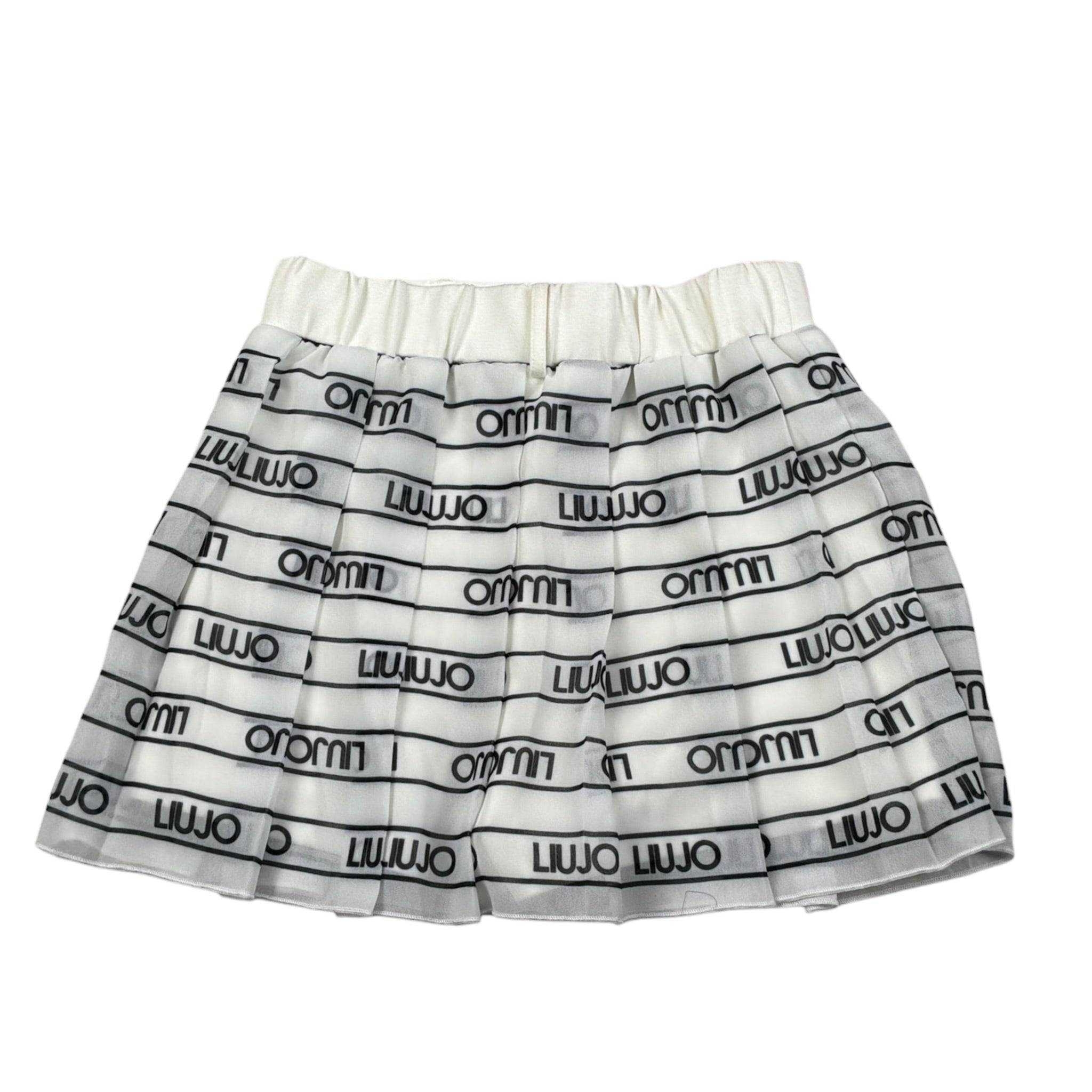 Liu Jo Gonna tinta unita con Loghi Bianco per Bambina GA5193 BIANCO LIU JO 