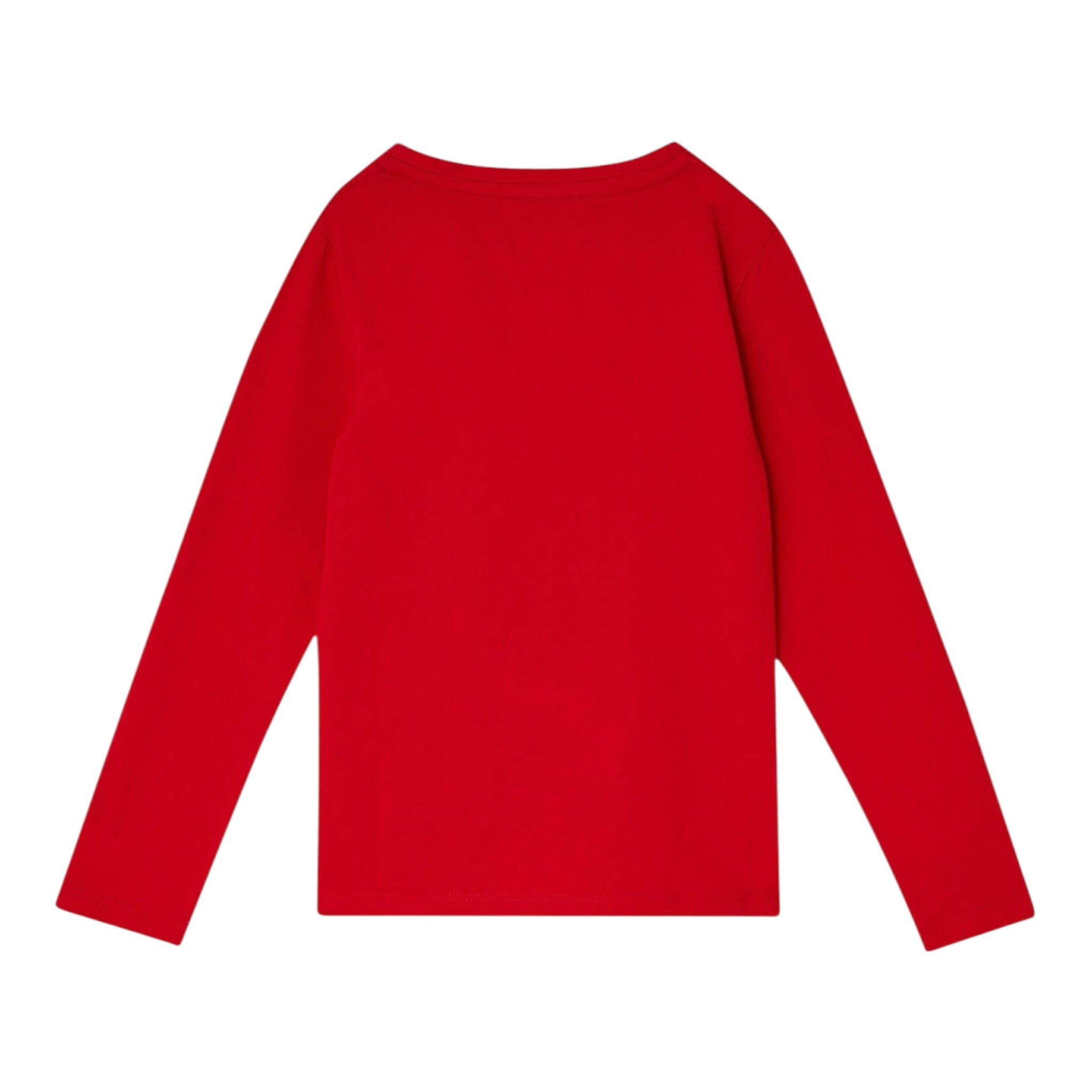 Liu Jo Shirt Girocollo tinta unita con Logo Rosso per Bambina GF3170 ROSSO LIU JO 