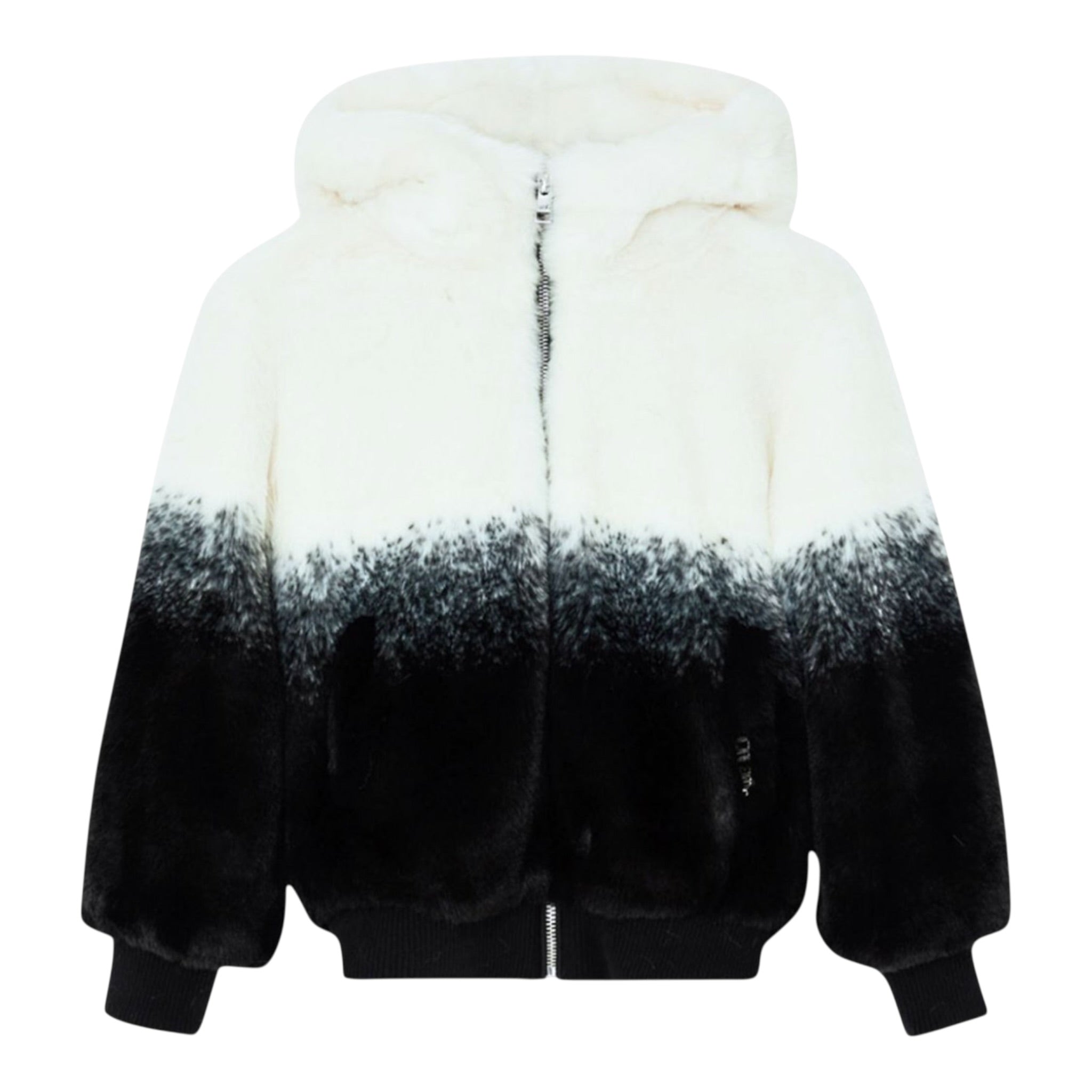 Liu Jo Pelliccia Bicolore con Cappuccio E Zip Panna per Bambina GF403 PANNA LIU JO 