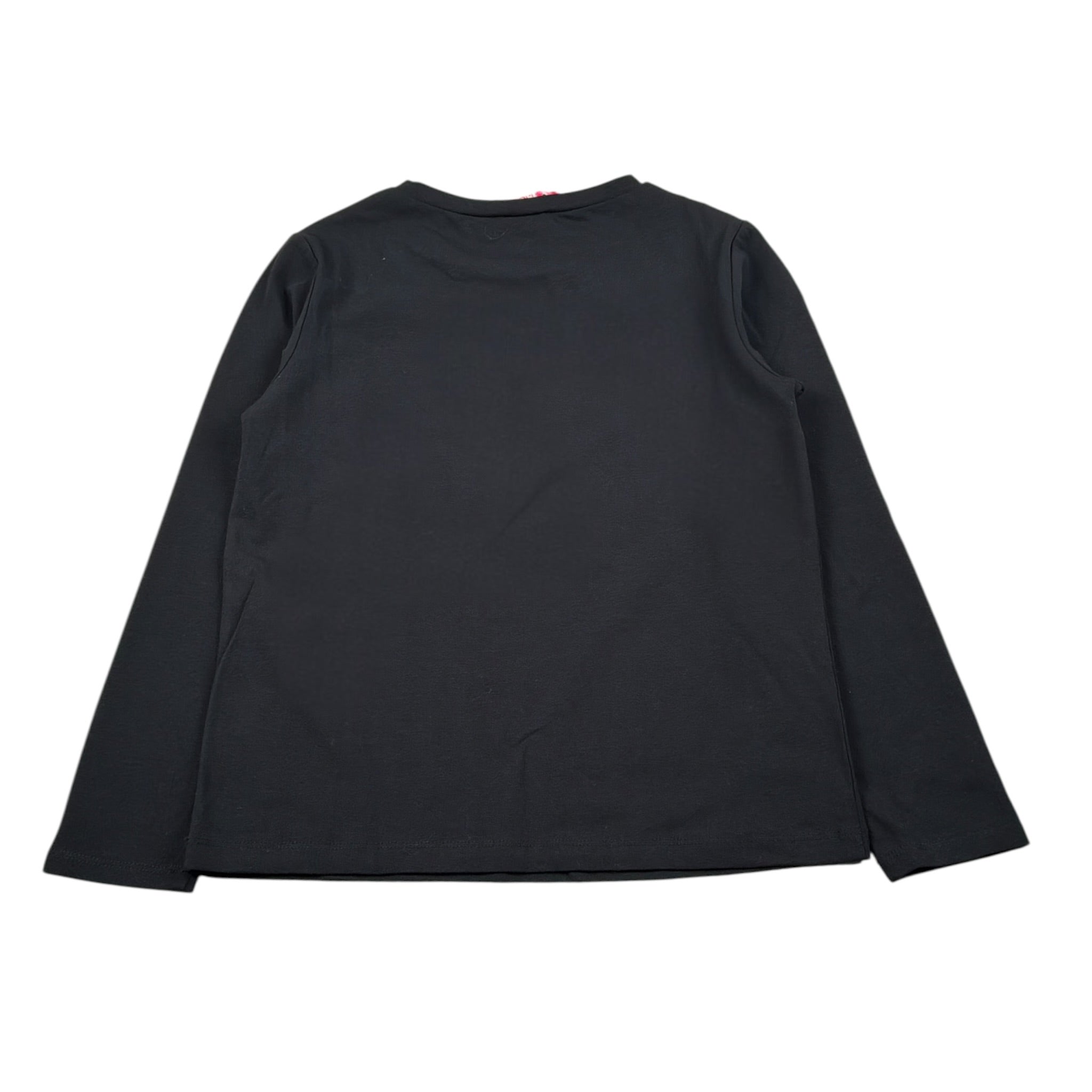 Liu Jo Shirt Girocollo tinta unita con Logo Nero per Bambina GF4094 NERO LIU JO 