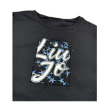 Liu Jo Shirt Girocollo tinta unita con Logo Nero per Bambina GF4094 NERO LIU JO 