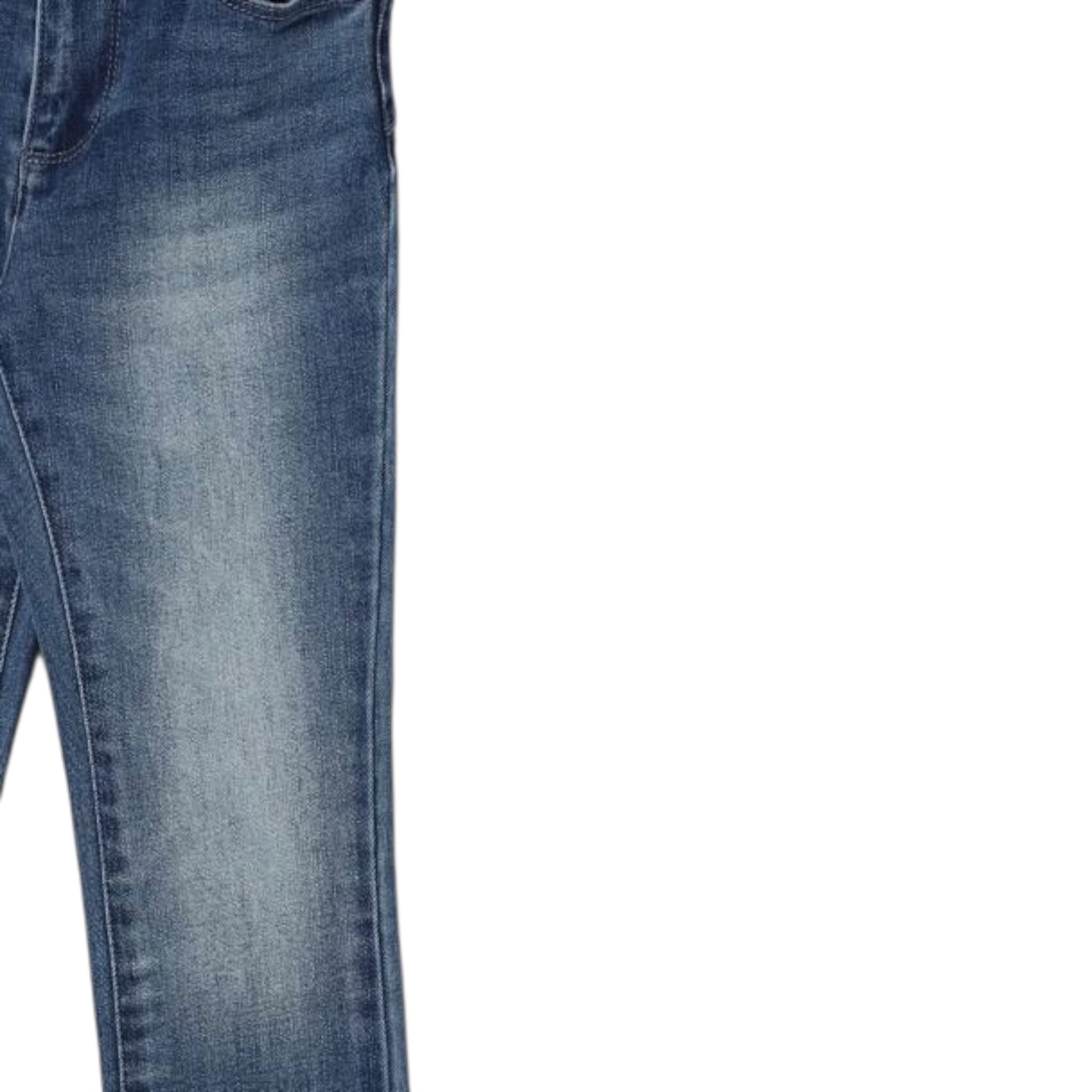 Liu Jo Jeans tinta unita con Girovita Regolabile Blu per Bambina GF4112 BLU LIU JO 