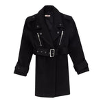 Liu Jo Cappotto tinta unita con Cintura Nero per Bambina GF4171 NERO LIU JO 