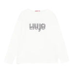 Liu Jo Shirt Girocollo tinta unita con Stampa Bianco per Bambina GF5008X BIANCO LIU JO 