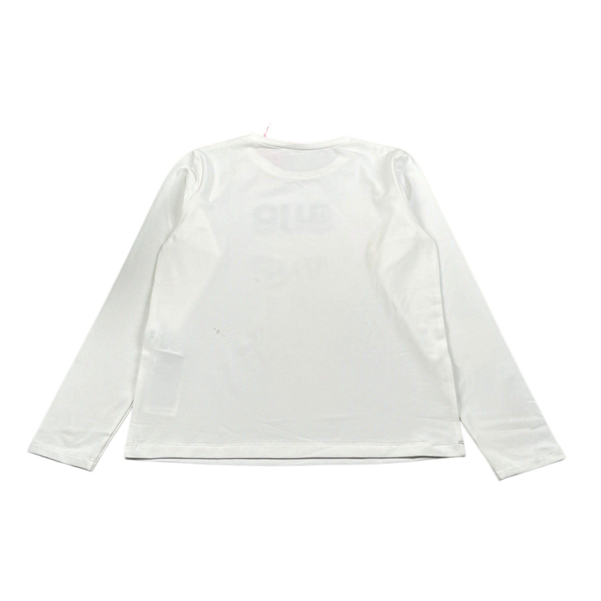 Liu Jo Shirt Girocollo tinta unita con Stampa Bianco per Bambina GF5008X BIANCO LIU JO 