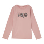 Liu Jo Shirt Girocollo tinta unita con Stampa Rosa per Bambina GF5008XX ROSA LIU JO 