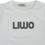 Liu Jo Shirt Girocollo tinta unita con Brillantini Bianco per Bambina GF5011XX BIANCO LIU JO 