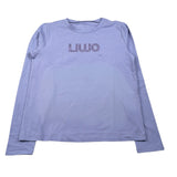 Liu Jo Shirt Girocollo tinta unita con Brillantini Lilla per Bambina GF5011XXXX LILLA LIU JO 