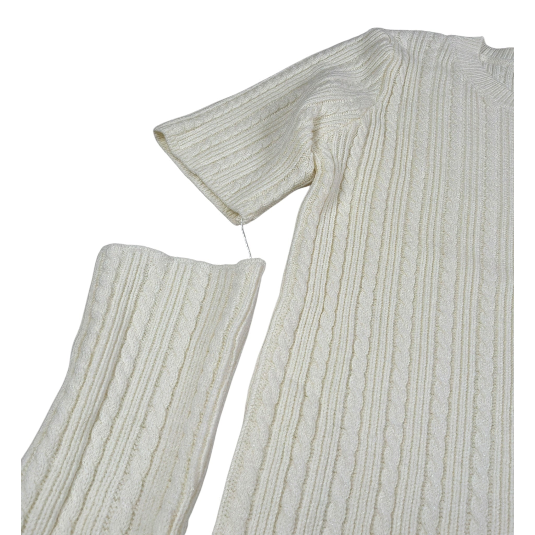 Liu Jo Abito Mezza Manica tinta unita con Manicotti Panna per Bambina GF5028X PANNA LIU JO 