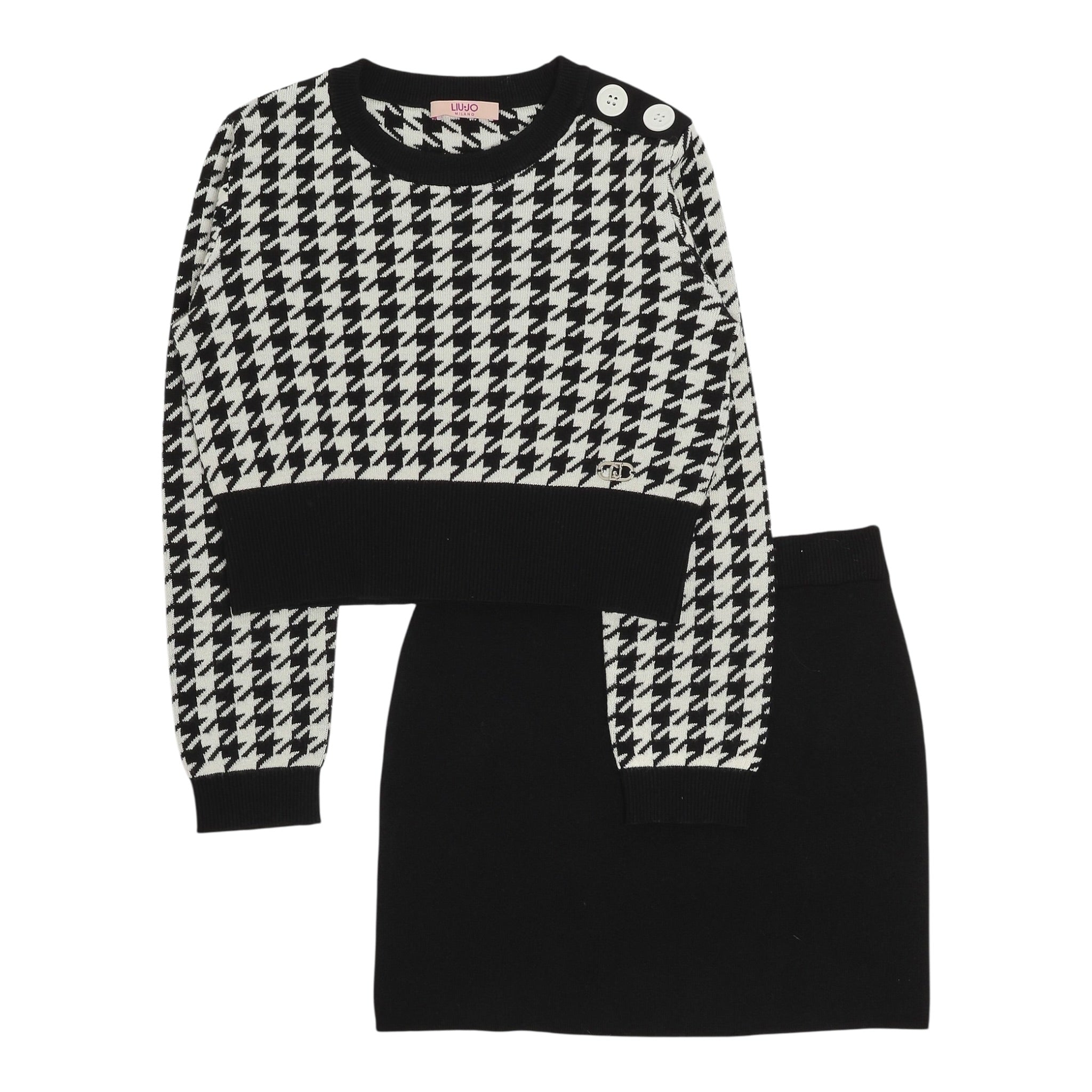 Liu Jo Completo 2 Pezzi Maglia-Gonna Bianco/Nero per Bambina GF5032XX BIANCO/NERO LIU JO 