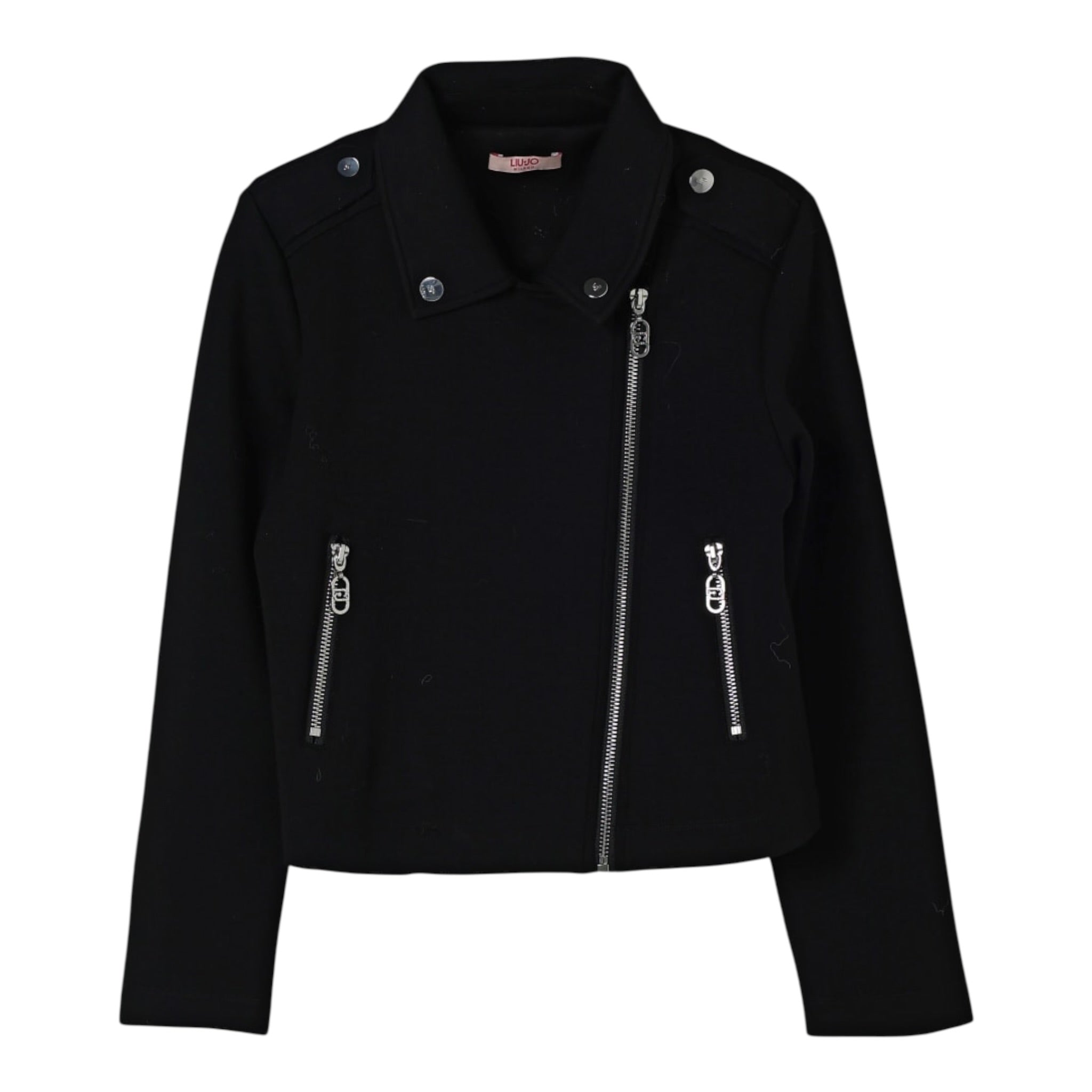 Liu Jo Giubbino tinta unita con Zip Nero per Bambina GF5036 NERO LIU JO 