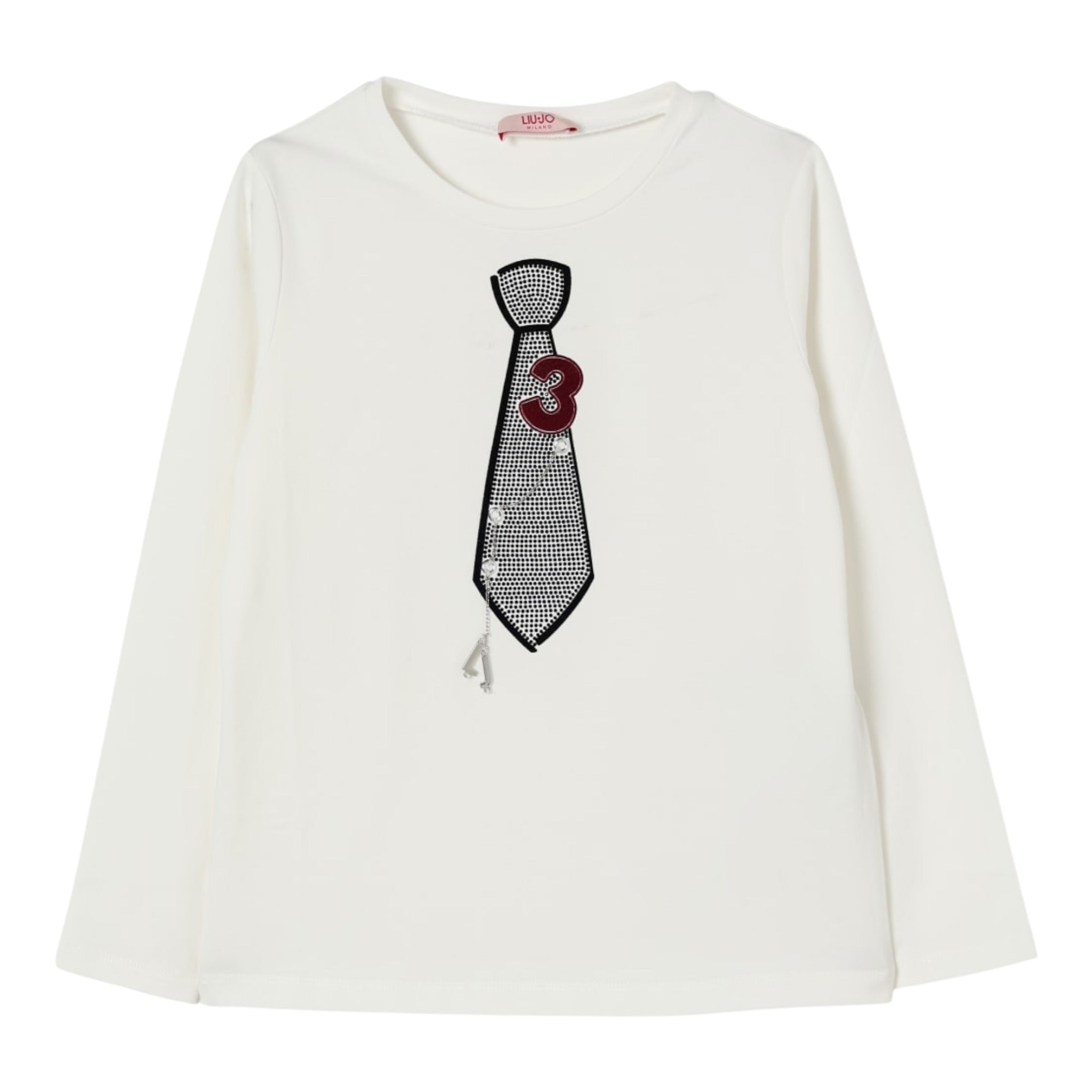 Liu Jo Shirt tinta unita con Brillantini Bianco per Bambina GF5042 BIANCO LIU JO 