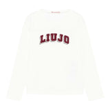 Liu Jo Shirt Girocollo tinta unita con Logo Bianco per Bambina GF5043XX BIANCO LIU JO 
