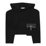 Liu Jo Maglia tinta unita con Cappuccio Nero per Bambina GF5085X NERO LIU JO 
