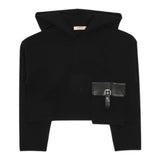 Liu Jo Maglia tinta unita con Cappuccio Nero per Bambina GF5085X NERO LIU JO 