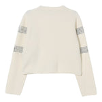 Liu Jo Maglia Girocollo tinta unita con Applicazioni Panna per Bambina GF5088XXX PANNA LIU JO 