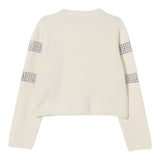 Liu Jo Maglia Girocollo tinta unita con Applicazioni Panna per Bambina GF5088XXX PANNA LIU JO 