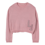 Liu Jo Maglia Girocollo tinta unita con Logo Rosa per Bambina GF5089 ROSA LIU JO 