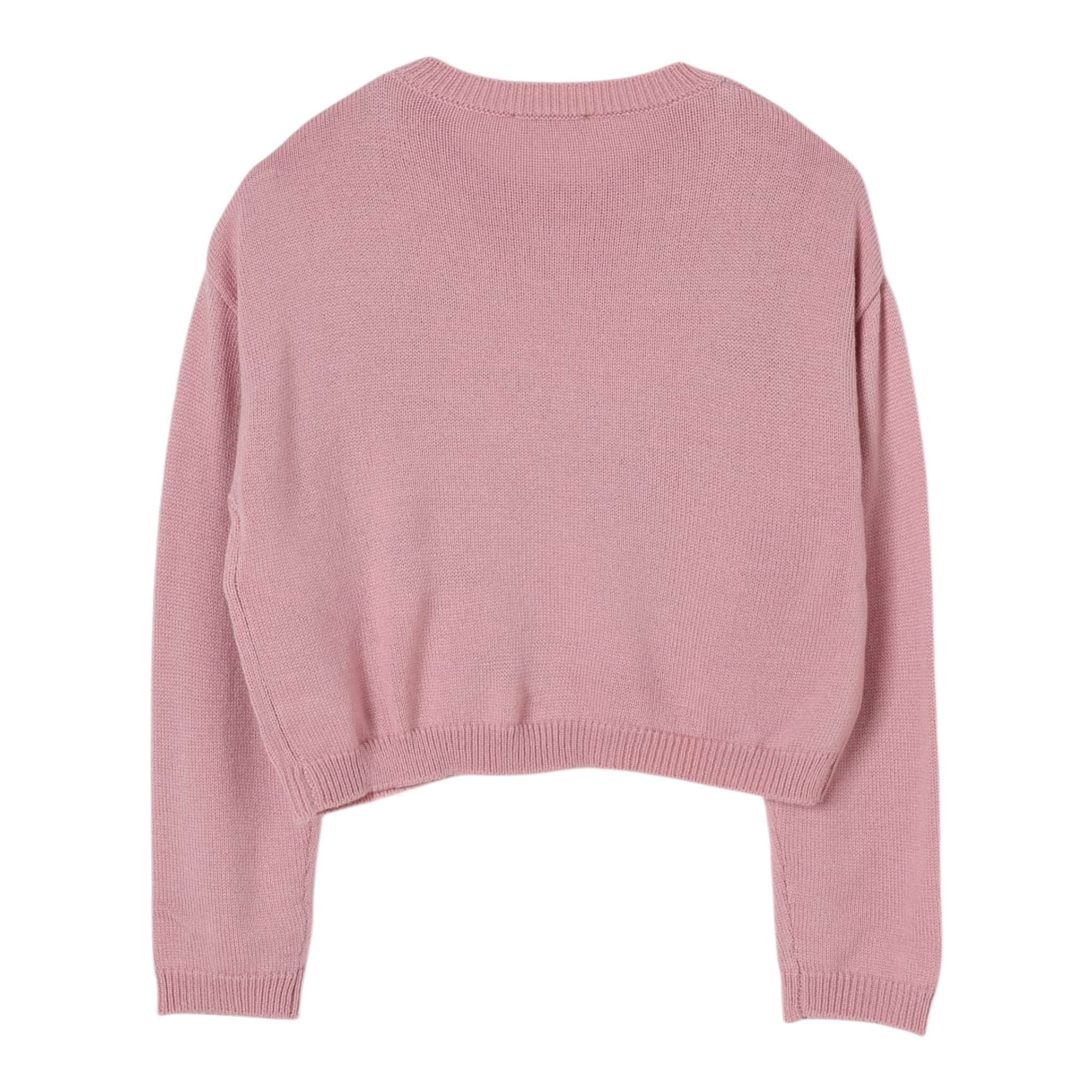 Liu Jo Maglia Girocollo tinta unita con Logo Rosa per Bambina GF5089 ROSA LIU JO 