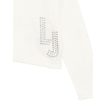 Liu Jo Maglia Girocollo tinta unita con Logo Panna per Bambina GF5089XX PANNA LIU JO 
