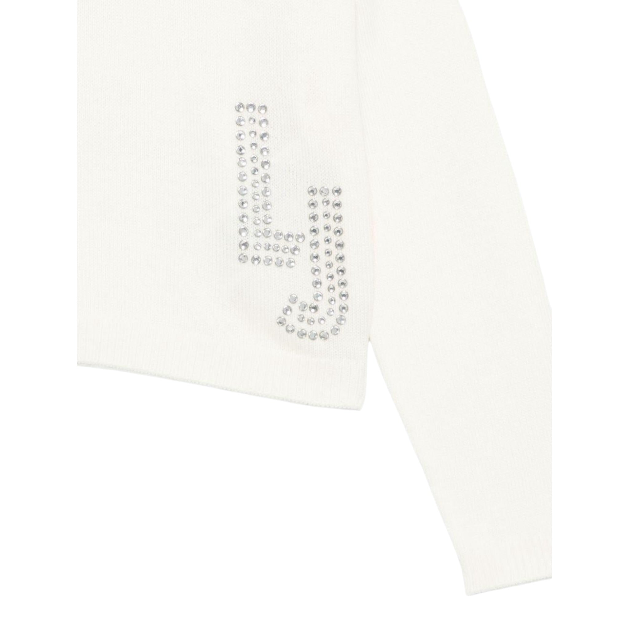 Liu Jo Maglia Girocollo tinta unita con Logo Panna per Bambina GF5089XX PANNA LIU JO 