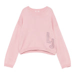 Liu Jo Maglia Girocollo tinta unita con Logo Rosa per Bambina GF5089XXX ROSA LIU JO 