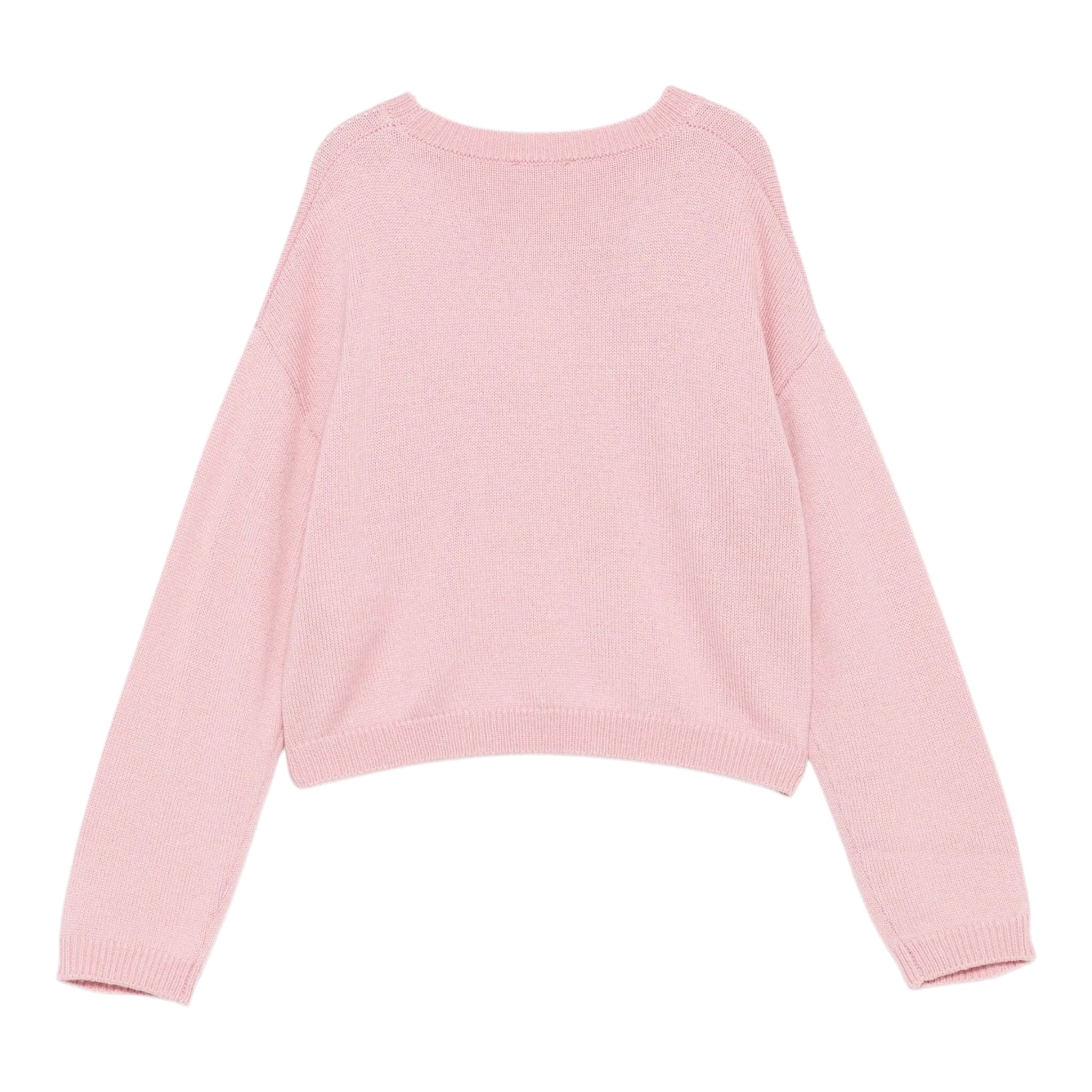 Liu Jo Maglia Girocollo tinta unita con Logo Rosa per Bambina GF5089XXX ROSA LIU JO 